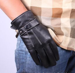 冬季男士保暖分指PU手套 时尚全指仿皮手套骑行驾驶三道筋手套价格 厂家 图片